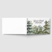 Wasserfarbener Pinienwald Rustikale Gästebuch (Voll)