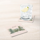 Wasserfarbener Pinienwald und Berg Rustikal Rechteckiger Pappuntersetzer (Vor Ort)