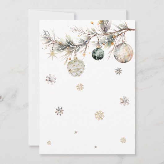 Wasserfarbener Polar-Bär eine kleine kleine Babydu Einladung (Rückseite)