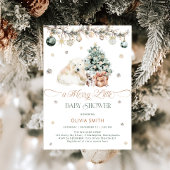 Wasserfarbener Polar-Bär eine kleine kleine Babydu Einladung