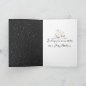 Wasserfarbener Polar-Bär mit heißem Kakao Karte (Innenseite)