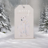 Wasserfarbener Polar Bär Moderne frohe Weihnachten Geschenkanhänger