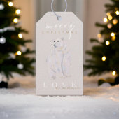 Wasserfarbener Polar Bär Moderne frohe Weihnachten Geschenkanhänger