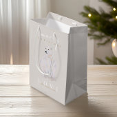 Wasserfarbener Polar Bär Moderne frohe Weihnachten Mittlere Geschenktüte