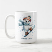 Wasserfarbener Polar-Bär Personalisiert Kaffeetasse (Links)