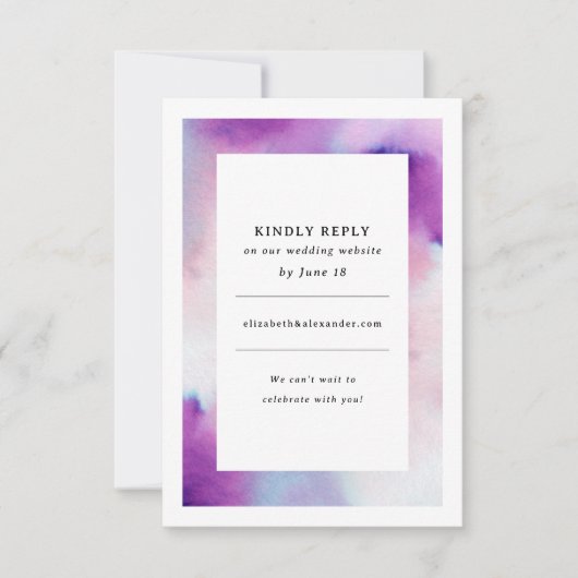 Wasserfarbener Rahmen - Einladung (Vorderseite)