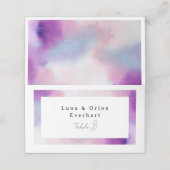 Wasserfarbener Rahmen - Einladung (Außenseite Aufgefaltet)