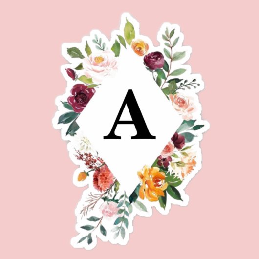 Wasserfarbener Rahmen mit individualisierbarem Anf Aufkleber