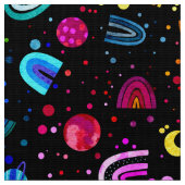 Wasserfarbener Regenbogen Galaxy Girls farbenfroh Stoff (Nahaufnahme)