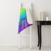Wasserfarbener Regenbogen-Monogramm individuell Sherpadecke (Beispiel)