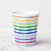 Wasserfarbener Regenbogen Streifen Art Party Cup Pappbecher (Rechts)