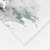 Wasserfarbener Regenwald Winter Fleecedecke (Ecke)