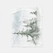 Wasserfarbener Regenwald Winter Fleecedecke (Vorderseite)