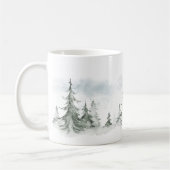 Wasserfarbener Regenwald Winter Kaffeetasse (Links)