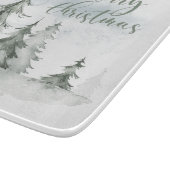 Wasserfarbener Regenwald Winter Schneidebrett (Ecke)