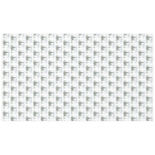 Wasserfarbener Regenwald Winter Tischdecke (Vorderseite (Horizontal))
