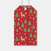 Wasserfarbener Rentier und Christbaum - Geschenkanhänger (Rückseite)