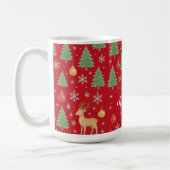 Wasserfarbener Rentier und Christbaum - Kaffeetasse (Links)