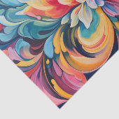 Wasserfarbener Retro-Groovy-Blume platzen Seidenpapier (Ausschnitt)