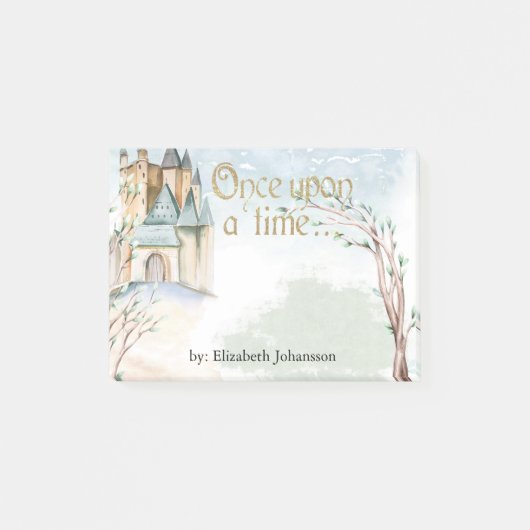 Wasserfarbener Rundgang Kunstgiesserei Post-it Klebezettel (Vorderseite)