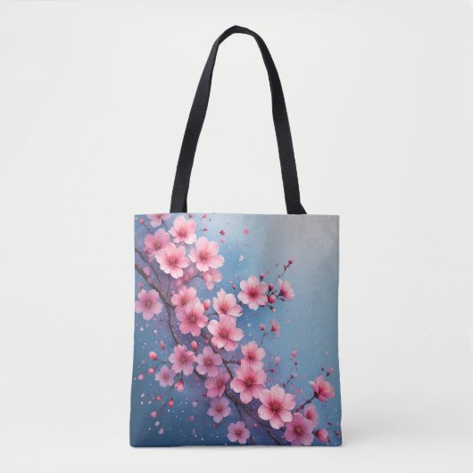 Wasserfarbener Sakura Blossom Tasche (Vorderseite)