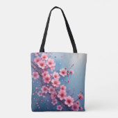 Wasserfarbener Sakura Blossom Tasche (Rückseite)