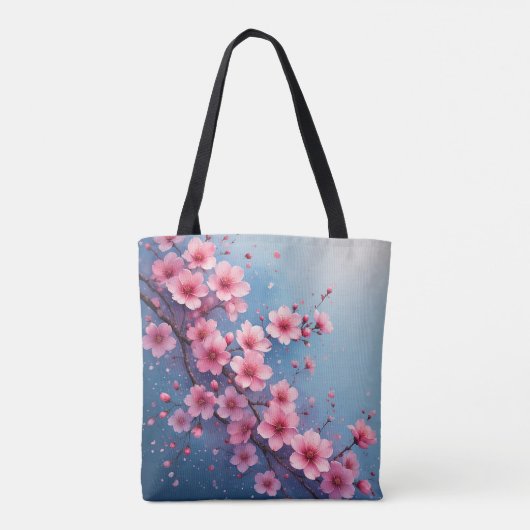 Wasserfarbener Sakura Blossom Tasche (Rückseite)