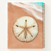 Wasserfarbener Sand Dollar im Beach Journal Notizblock (Rückseite)