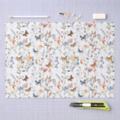 Wasserfarbener Schmetterling-Blume Seidenpapier (Handwerk)