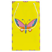 Wasserfarbener Schmetterling Kleine Geschenktasche Kleine Geschenktüte (Rückseite)