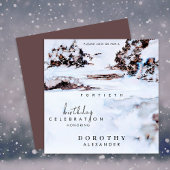 Wasserfarbener Schnee Wintermärchen Einladung