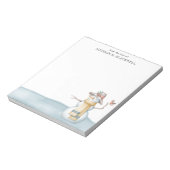 Wasserfarbener Schneemann vom Schreibtisch Notizblock (Rotiert)