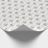 Wasserfarbener Segelbootbär Geschenkpapier (Ecke)