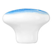 Wasserfarbener Segelbootknopf Keramikknauf (Seitenansicht)