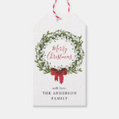 Wasserfarbener Snowberry Grüne Landschaft Geschenkanhänger (Vorderseite)