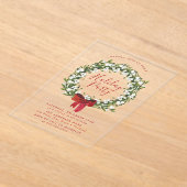 Wasserfarbener Snowberry Grüne Wreath Holiday Part Acryleinladungen (Ablage )