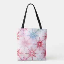 Wasserfarbener Snowflake Tote Bag - Eleganter Wint