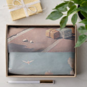 Wasserfarbener Sommerweg Tropischer Retrobus Seidenpapier (Geschenk)