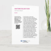 Wasserfarbener Spaß - KinderKunst für das CHOC Karte (Rückseite)