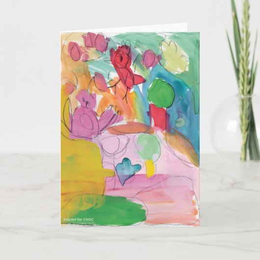 Wasserfarbener Spaß - KinderKunst für das CHOC Karte (Vorderseite)