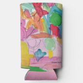 Wasserfarbener Spaß - KinderKunst für das CHOC Selters Dosenkühler (Rückseite)