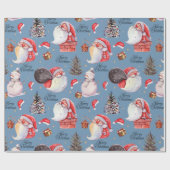 Wasserfarbener Spaß Weihnachten Geschenkpapier (Flach)