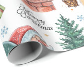 Wasserfarbener Spaß Weihnachten Geschenkpapier (Rolleneckpunkt)