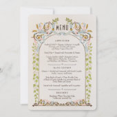 Wasserfarbener Speisekarte Viktorianisch Royal Ele Einladung (Vorderseite)