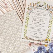 Wasserfarbener Speisekarte Viktorianisch Royal Ele Einladung