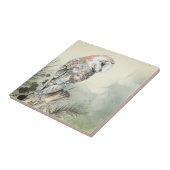 Wasserfarbener Stall Vogelparadies Fliese (Seite)