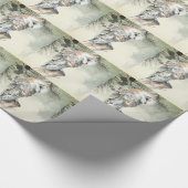 Wasserfarbener Stall Vogelvögel Kunst Geschenkpapier (Ecke)