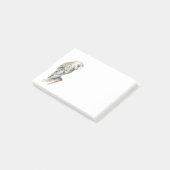 Wasserfarbener Stall Vogelvögel Kunst Post-it Klebezettel (angewinkelt)