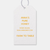 Wasserfarbener Stem aus Rose mit Bienen-Geschenkma Geschenkanhänger (Rückseite)