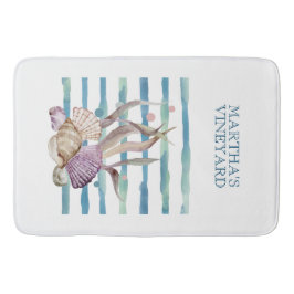 WASSERFARBENER STRAND MUSCHELN CORAL VACATION BADEMATTE